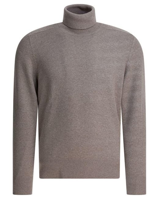 Brunello Cucinelli Gray Cashmere Turtleneck for men