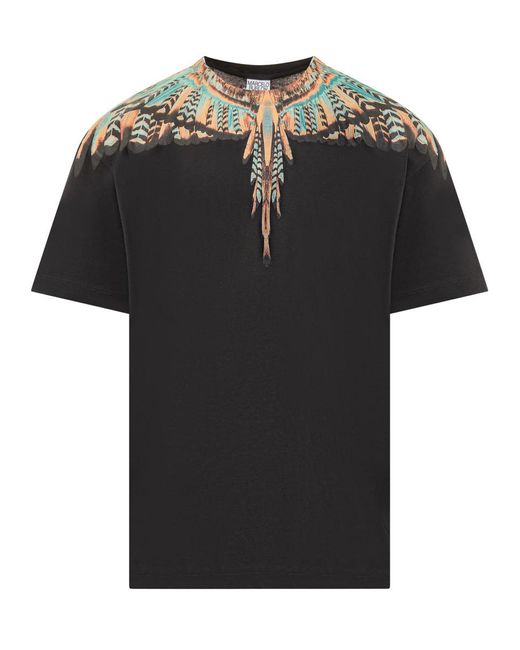 Marcelo Burlon Black County Of Milan Grizzly Wings T-shirt for men