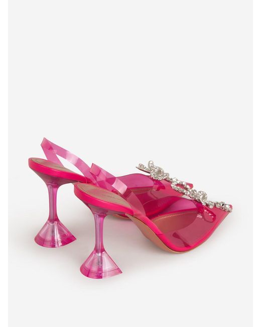AMINA MUADDI Pink Rosie Glass Shoes