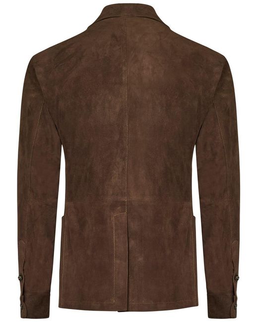 Franzese Collection Brown Franzese Napoli Stefano De Martino Model Blazer for men