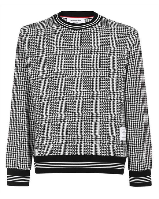 Thom Browne Gray Cotton Crew-neck Sweatshirt for men