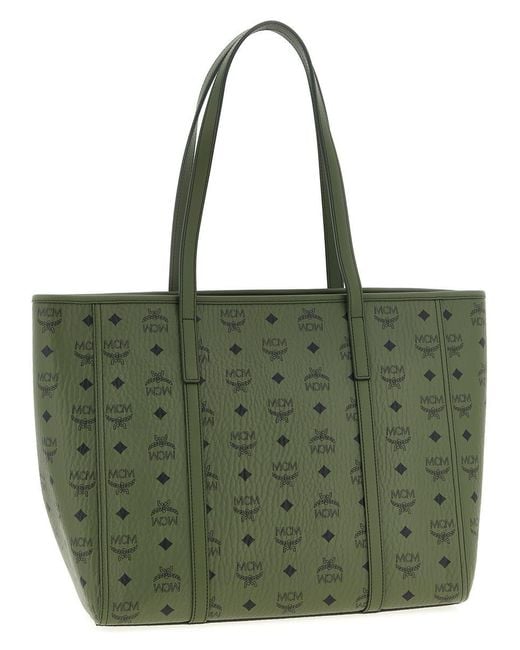 MCM Green Medium 'toni' Shopping Bag
