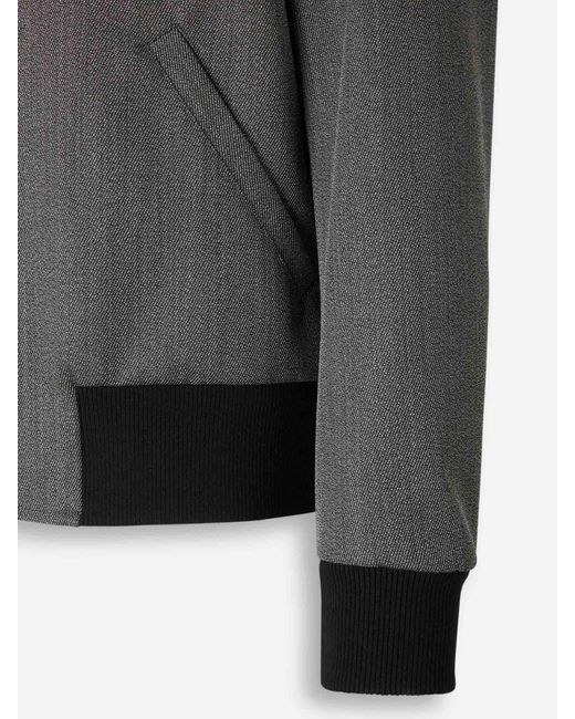 Lardini Gray Wool Bomber Jacket for men