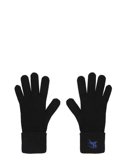 Burberry Black Knitted Gloves for men