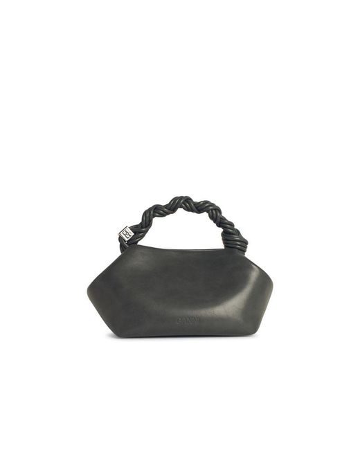 Ganni Black 'Bou' Small Leather Blend Bag