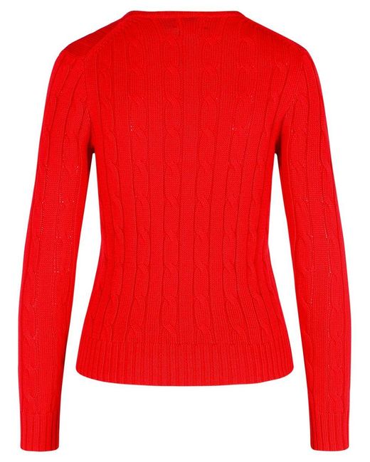 Polo Ralph Lauren Red Long Sleeve Crew-Neck Sweater