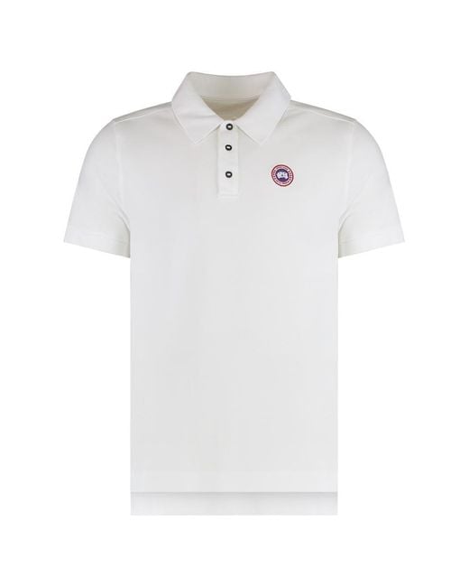 Canada Goose White Polo Beckley In Cotton Piqué for men