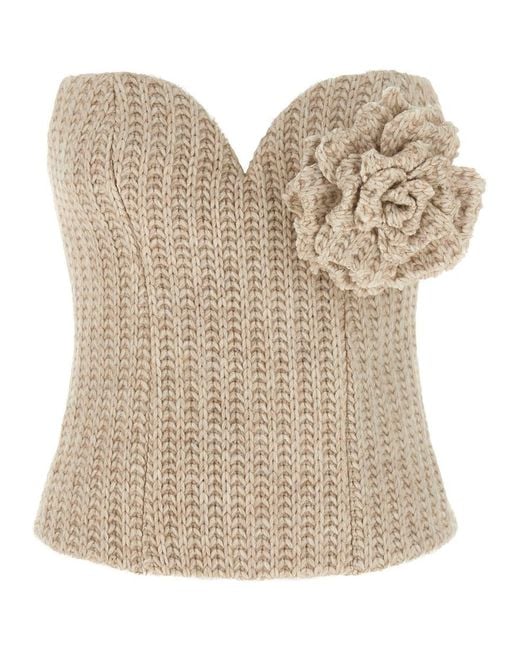 GIUSEPPE DI MORABITO Natural Tricot Bustier Top