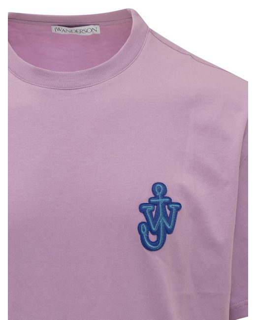 J.W. Anderson Purple Anchor T-shirt for men