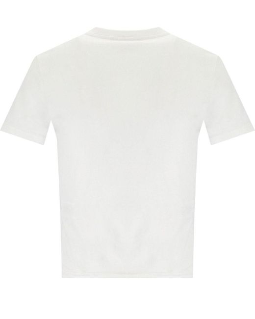 Elisabetta Franchi White Cropped T-Shirt