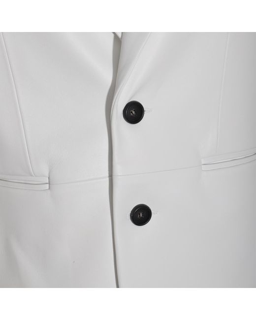 Marni Gray Leather Casual Jacket