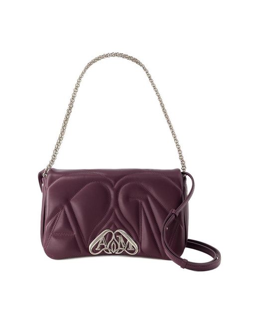 Alexander McQueen Purple The Seal Small Bag