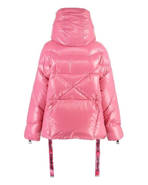 Khrisjoy Pink Puff Khris Iconic Hooded Down Jacket