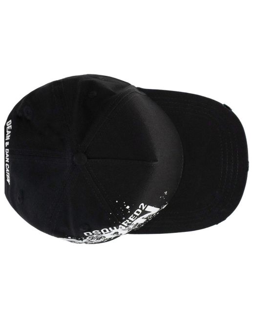 DSquared² Black Cotton Hat for men