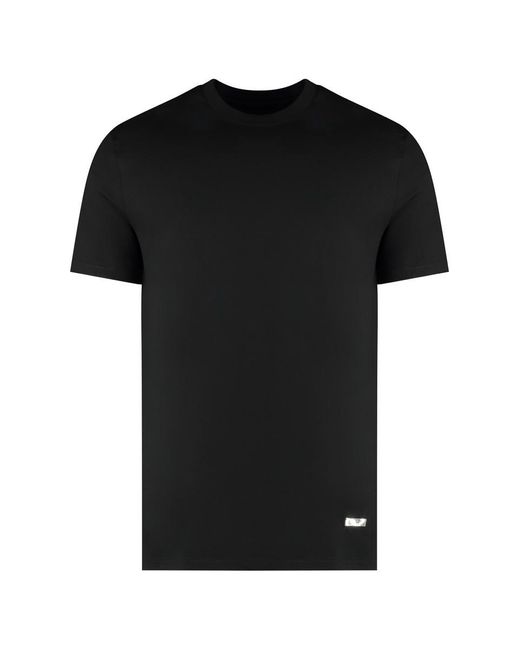 Jil Sander Black Cotton Crew-Neck T-Shirt for men