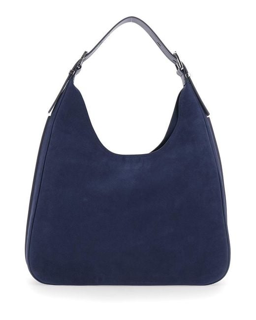Michael Kors Blue Nolita Lg Hobo Shldr