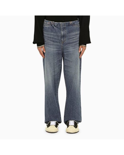 Maison Mihara Yasuhiro Blue Wide Denim Jeans for men
