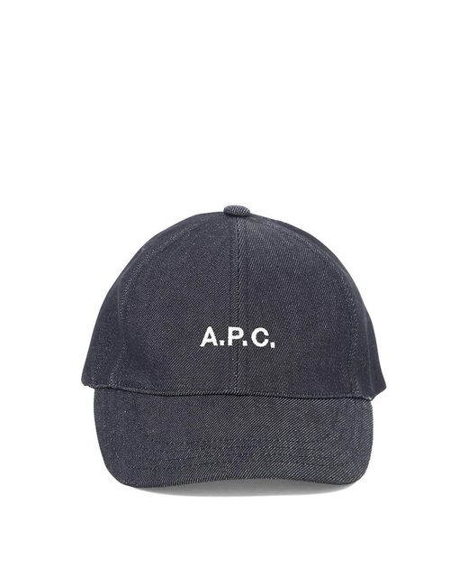 A.P.C. Blue "charlie" Cap for men