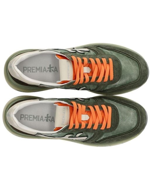 スニーカー PREMIATA Men Sneakers MICK VAR 7244 GREEN Green PREMIATA MICK 7244 SNEAKER – FerrarisBoutique