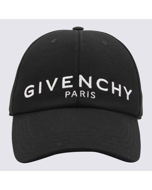 Givenchy Black Cotton Logo Baseball Cap for men