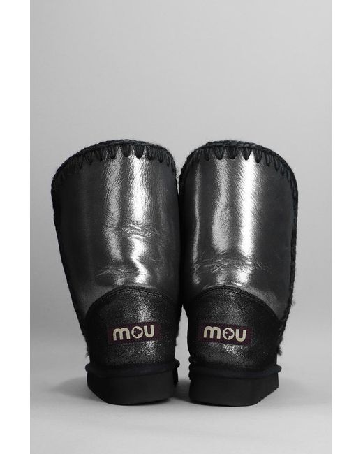 Mou Black Eskimo 24 Low Heels Ankle Boots