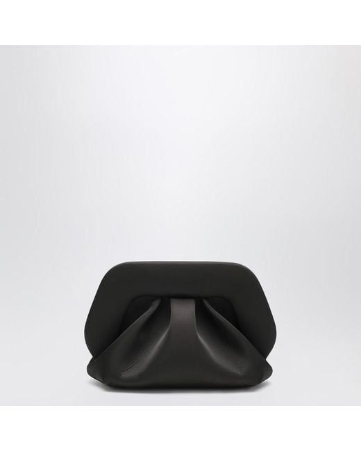 THEMOIRÈ Black Satin Gea Clutch Bag