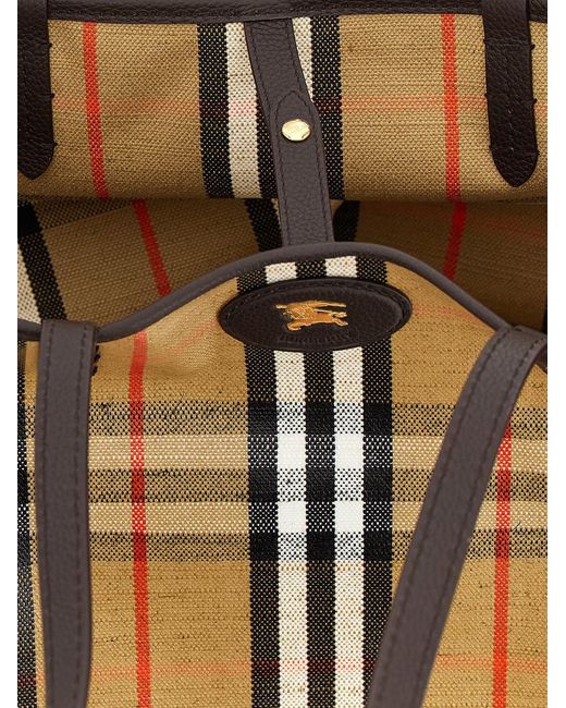 Burberry Natural Medium 'Highlands' Shopping Bag