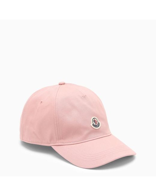 Moncler Pink Baseball Cap With Logo