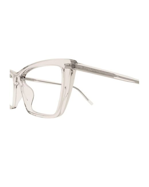 Saint Laurent Metallic Sl 737 Mica Thin Opt Linea Sl Logo Eyeglasses