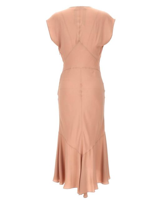 N°21 Pink Crepe Midi Dress Dresses