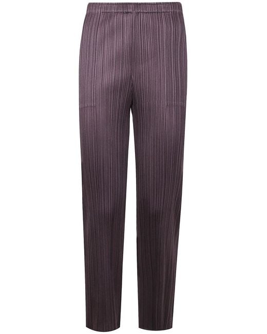Pleats Please Issey Miyake Purple "Monthly Colors: July" Pants