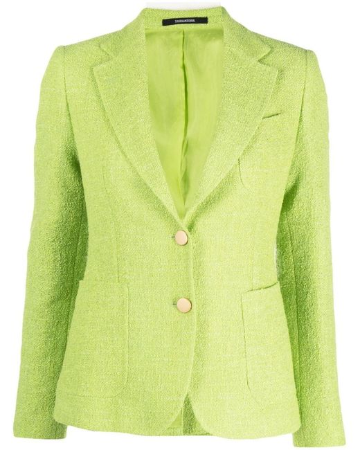 Tagliatore Green Single Breasted Jacket