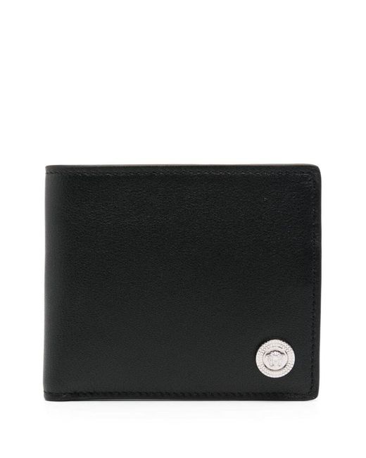 Versace Black Medusa-head Leather Wallet for men