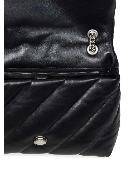 Pinko Black Big Love Bag Puff Maxi Quilt Shoulder Bag
