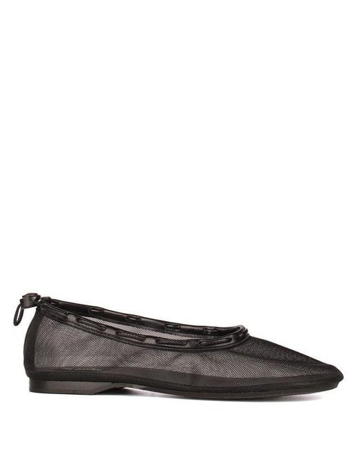 Alohas Black "Gill Mesh" Ballets Flat