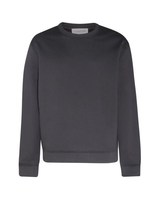 Lanvin Gray Sweaters Black for men