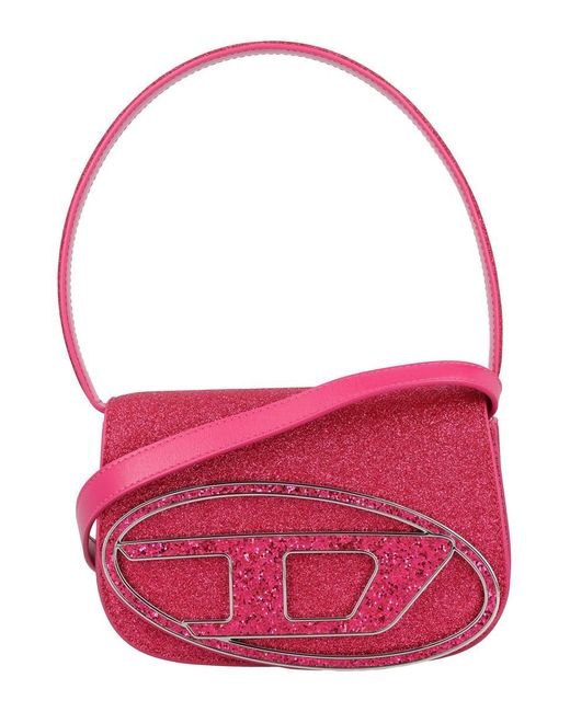 DIESEL Red 1Dr Glitter Shoulder Bag