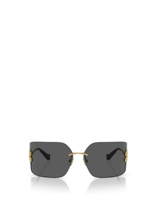 Miu Miu Gray Mu 54ys Square-frame Metal Sunglasses for men