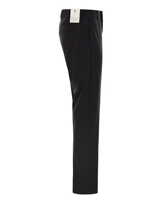 PT Torino Black Epsilon' Trousers In Technical Fabric for men