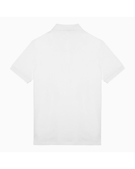 Moncler White Polo Shirt With Logo for men