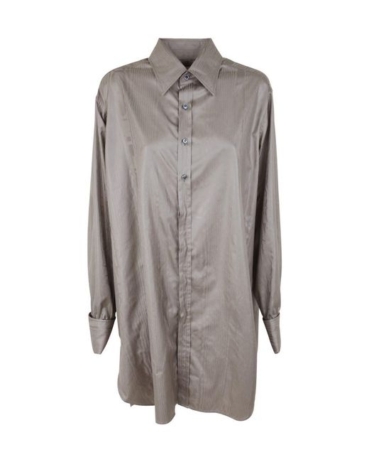 Maison Margiela Gray Shirt: Long Sleeved