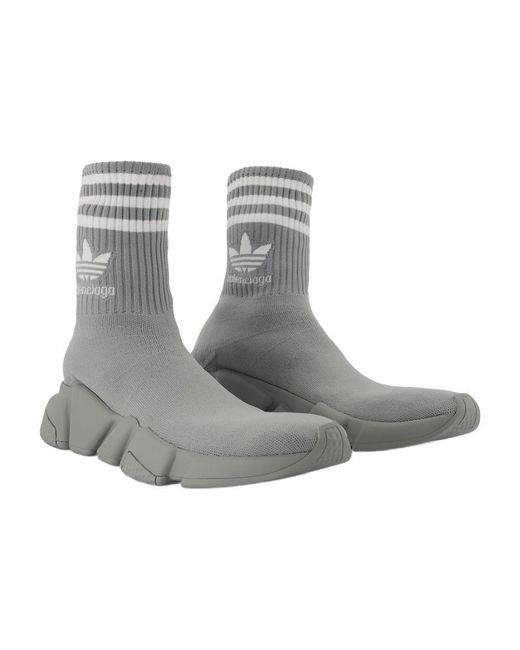 Balenciaga Gray Speed Lt Adidas Sneakers