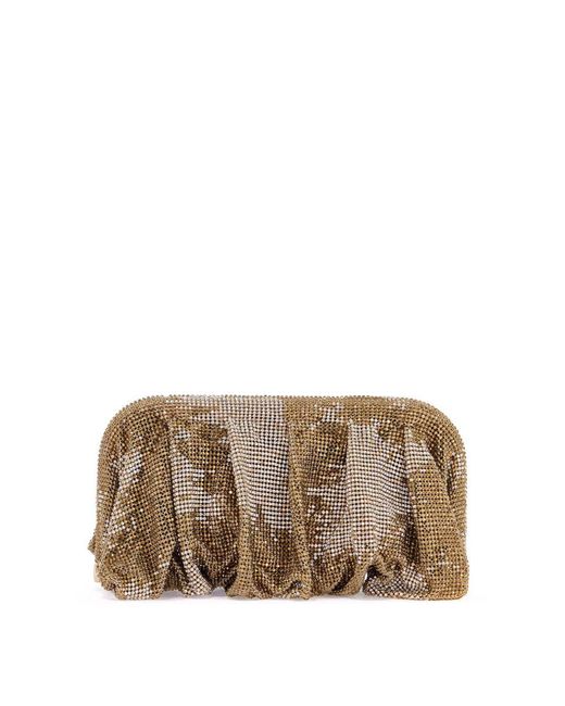 Benedetta Bruzziches Brown Large Rhinestone Net Bag