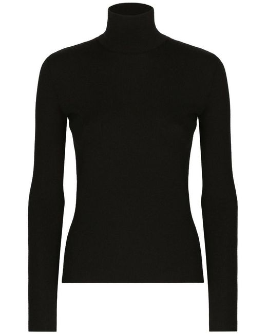 Dolce & Gabbana Black Turtleneck Pullover