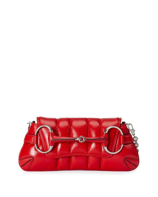 Gucci Red With Double Shoulder Strap Bags