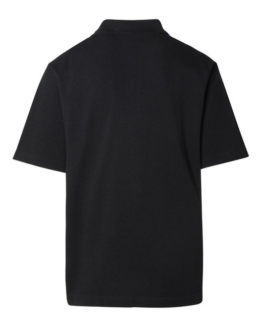 Burberry Black Cotton Polo Shirt for men