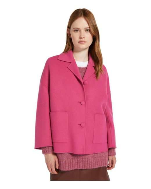 Weekend by Maxmara Pink Panca Fuchsia Wool Jacket
