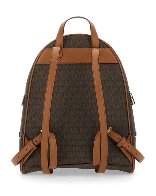 Michael Kors Gray Backpack "Rhea" Zipper Medium