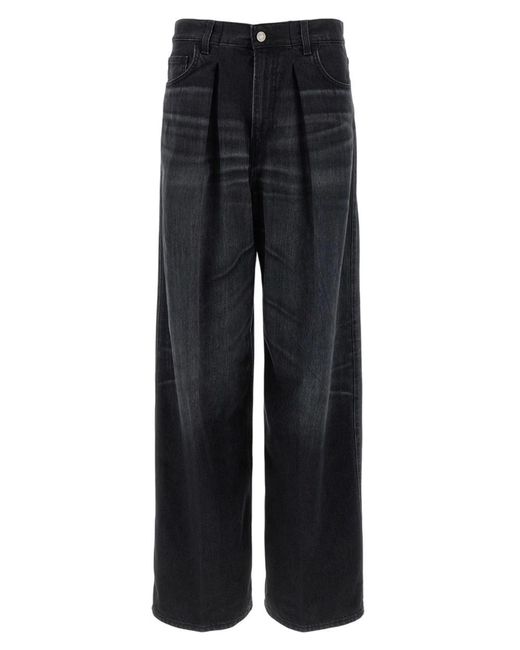 Haikure Black "Candy Tencel" Wide-Leg Jeans