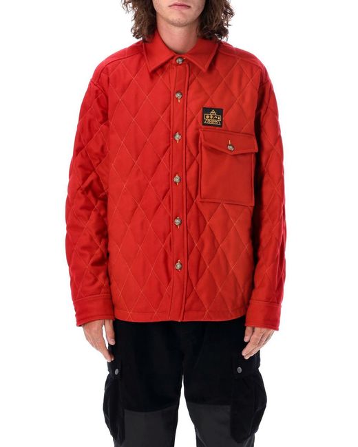 Phipps Red Quilted Overshirt for men